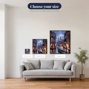 Gondola in Front of St. Mark's Basilica Under the Moon Diamond Painting – available sizes