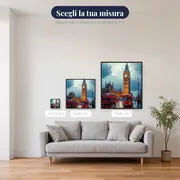 Luci del Big Ben e autobus rossi londinesi Diamond Painting – misure disponibili