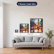 Big Ben and Red Bus Reflections London Diamond Painting – available sizes