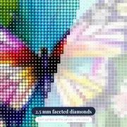 Watercolor Butterflies in Light – diamond close-up