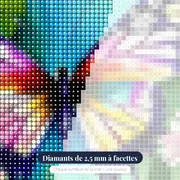 Papillons d'Aquarelle en Lumière – gros plan des diamants