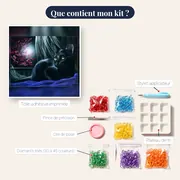 Chat Noir aux Yeux de Jade – contenu du kit