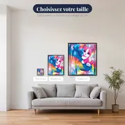 Chaton Rose et Blanc aux Yeux Bleus dans une Chaussure Arc-en-Ciel – tailles disponibles