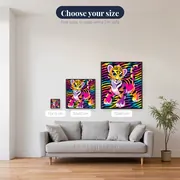Psychedelic Baby Tiger - Pop Art Diamond Painting – available sizes
