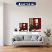 Red and Black Elegance: Luxurious Diamond Painting Bathroom – available sizes