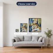 Virgin Mary in Golden Veil and Baby Jesus – available sizes