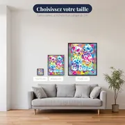 Chiens Artistes : Duo de Dalmatiens aux Éclaboussures de Couleurs – tailles disponibles