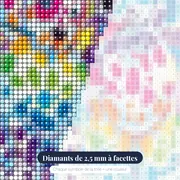 Chiens Artistes : Duo de Dalmatiens aux Éclaboussures de Couleurs – gros plan des diamants