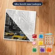 Gelbe Taxis aus New York als Diamond Painting – Set bereit zum Loslegen
