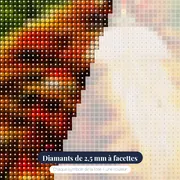 Matou dodu aux fleurs sauvages – gros plan des diamants