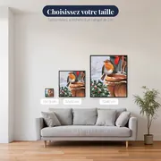 Rouge-gorge en Hiver : Douceur de Noël – tailles disponibles