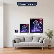 Lion of Light: Royal Constellation Diamond Painting – available sizes