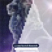 Lion of Light: Royal Constellation Diamond Painting – diamond close-up