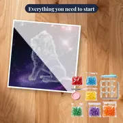 Lion of Light: Royal Constellation Diamond Painting – kit ready to start