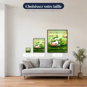 Vache Kawaii aux Champignons Magiques – tailles disponibles