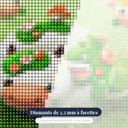 Vache Kawaii aux Champignons Magiques – gros plan des diamants