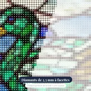 Canards Vitrail sur l'Étang – gros plan des diamants