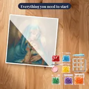 Turquoise Blue Virgin Mary and Baby Jesus – kit ready to start