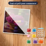 Pelote Féline : Chat Rose au Panier de Laine – kit prêt à commencer