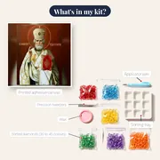 Saint Nicholas the Wonderworker Diamond Painting – kit contents