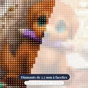 Chiot Artiste aux Yeux de Rêve – gros plan des diamants