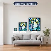 Manchot Vitrail aux Aurores Boréales – tailles disponibles