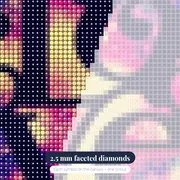 Galactic Love: Hearts and Stars in Diamond Painting – diamond close-up