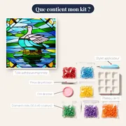 Canard Vitrail aux Mille Couleurs – contenu du kit
