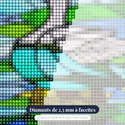 Canard Vitrail aux Mille Couleurs – gros plan des diamants