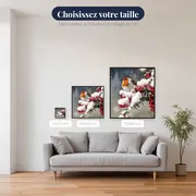 Rouge-gorge sous la Neige Hivernale – tailles disponibles