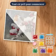 Rouge-gorge sous la Neige Hivernale – kit prêt à commencer