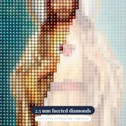 Sacred Heart of Jesus Diamond Painting – diamond close-up
