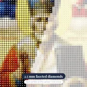 Saint Nicholas, Sacred Icon in Diamond Painting – diamond close-up