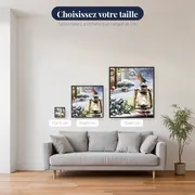 Rouge-gorge et Lanterne de Noël – tailles disponibles