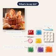Artisan Bread Basket Diamond Painting – kit contents