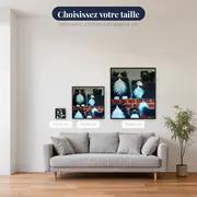 Cinq Chats Ébouriffés sur le Mur de Briques – tailles disponibles