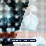 Cinq Chats Ébouriffés sur le Mur de Briques – gros plan des diamants