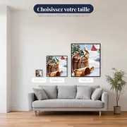 Rouge-gorges sous la Neige Hivernale – tailles disponibles