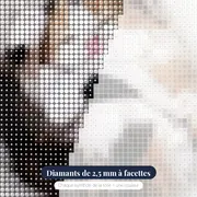 Chaton Tricolore Endormi sur Couverture Douce – gros plan des diamants