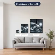 Chat duvet endormi sous la lune d'hiver – tailles disponibles