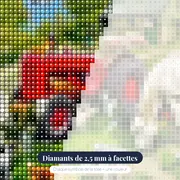 Tracteur Rouge et Animaux de la Ferme – gros plan des diamants