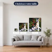 Chats Fleuris sur la Balustrade – tailles disponibles