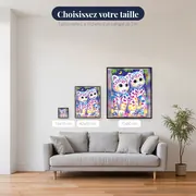 Chatons Fleuris sous la Nuit Étoilée – tailles disponibles