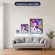 Husky Violet et Ours Polaire sous les Aurores Boréales – tailles disponibles