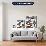 Oiseau Bleu et Grange de Noël – tailles disponibles