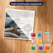 Oiseau Bleu et Grange de Noël – kit prêt à commencer