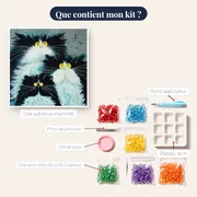 Chats Ébouriffés aux Yeux de Topaze – contenu du kit