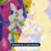 Chaton et Chiot Fous de Pop-Corn Arc-en-Ciel – gros plan des diamants