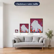 Chat Persan Blanc aux Yeux de Jade – tailles disponibles