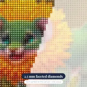 Dandelion Lion Cub: Enchanted Diamond Painting Creature – diamond close-up